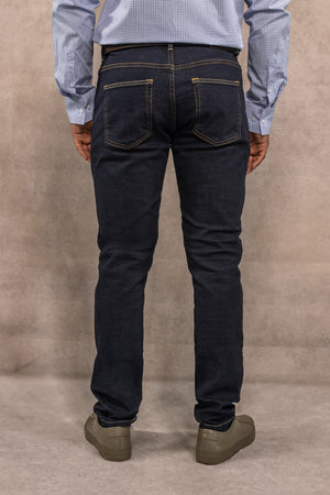 Jean elástico Osaka para hombre marca DANTE regular fit foto detalle tela