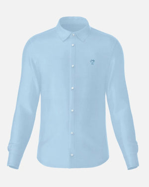 Camisa Performance Antiarrugas Azul Claro marca DANTE para hombre regular fit foto mockup