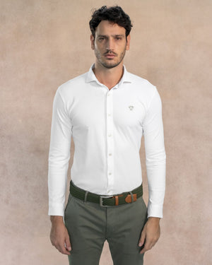 Camisa Antimanchas Piqu  Ivory