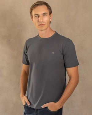 Camiseta antimanchas Gris Oscuro hombre marca DANTE tallaje regular fit foto
modelo2