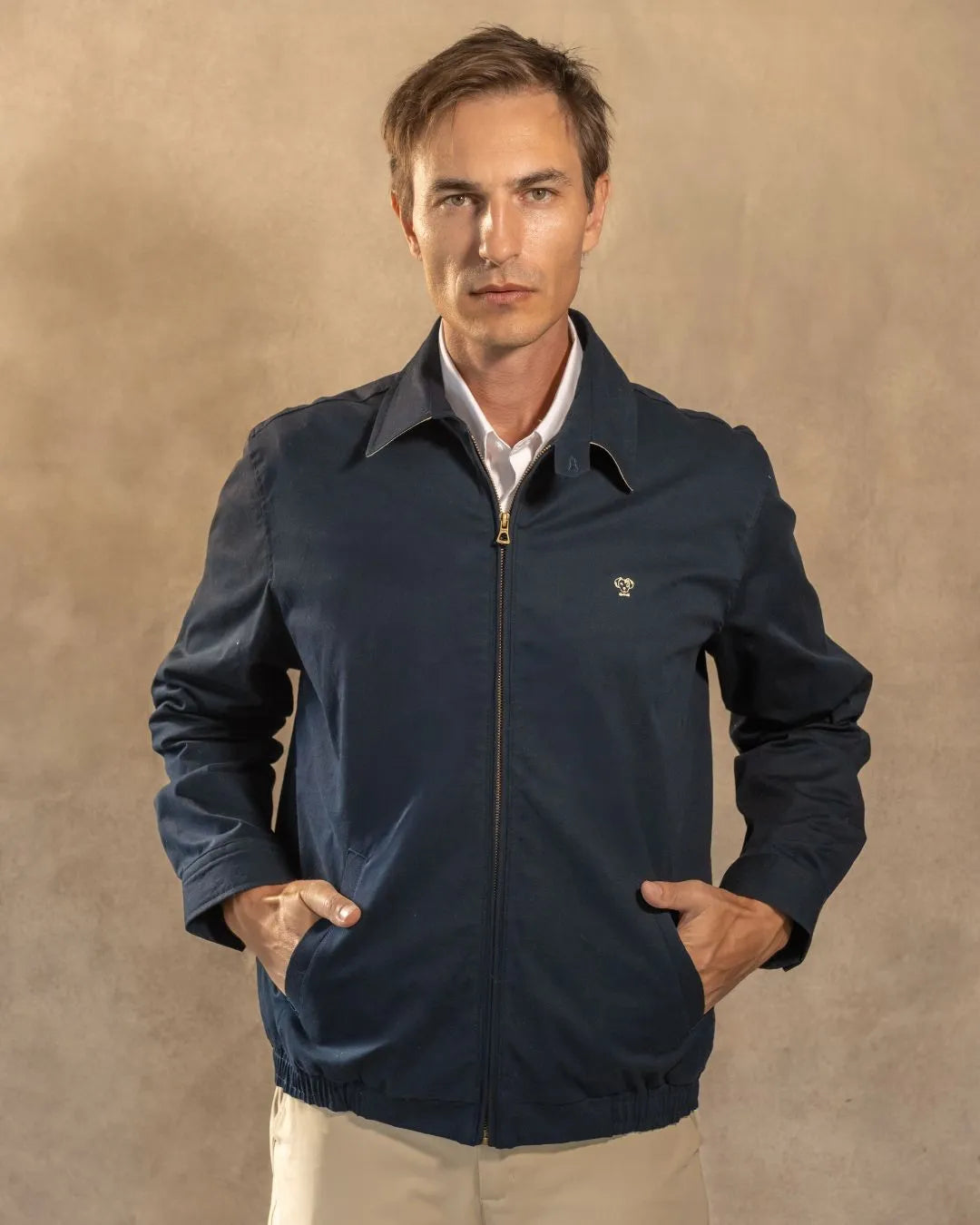 Chaqueta Antimanchas Kyoto Dark Blue para hombre marca DANTE foto modelo 2
