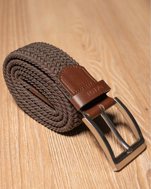 Cintur n El stico Caf  Oscuro