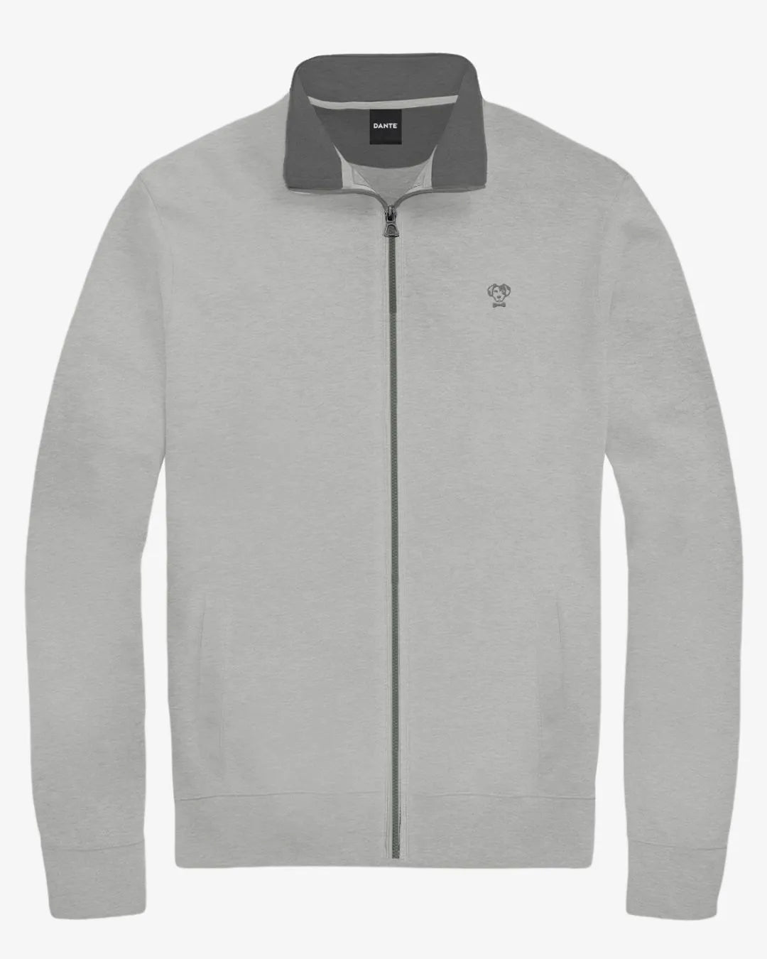 Full-Zip Antimanchas Gris Jaspe para hombre marca DANTE foto mockup