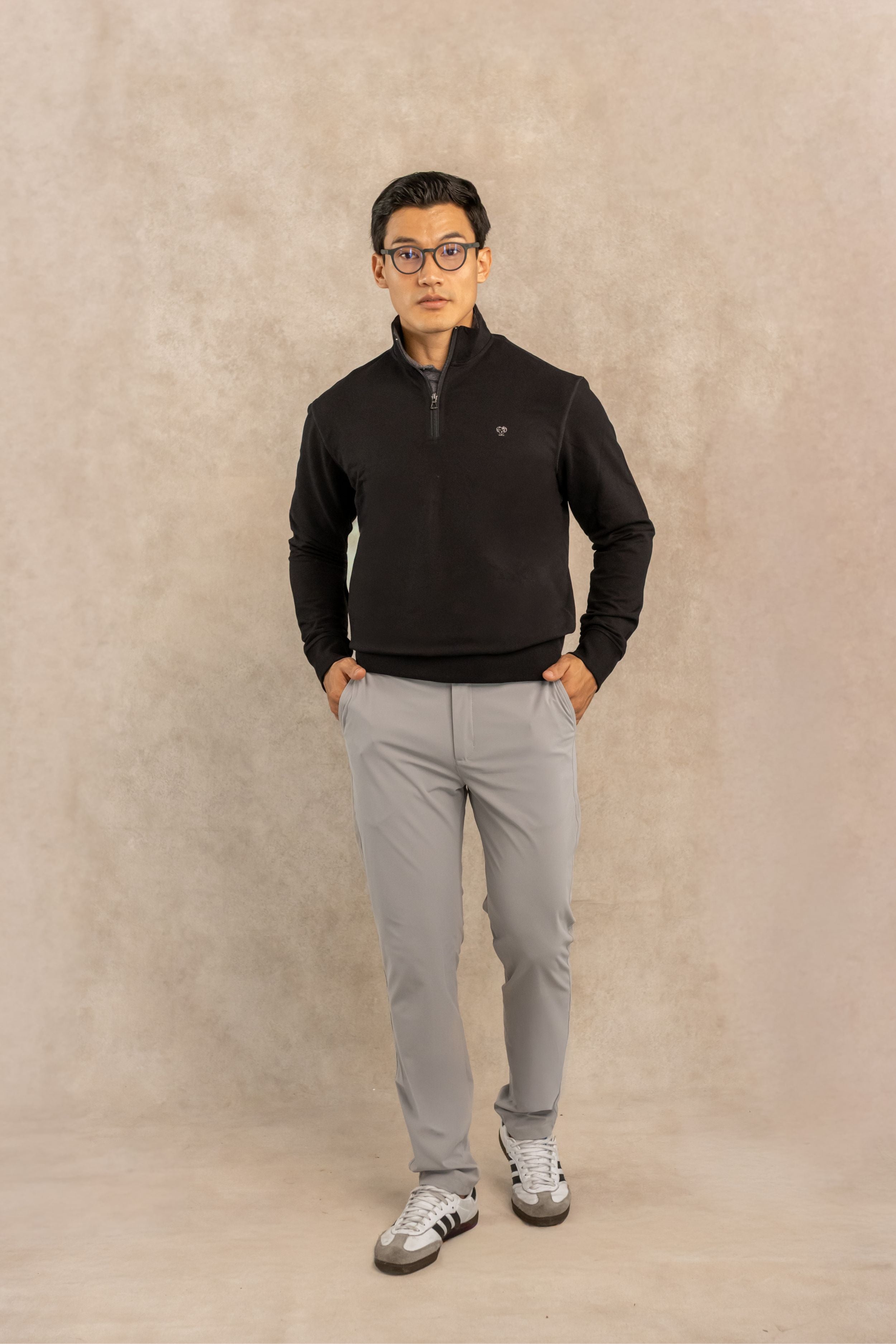 Halfzip Viana Antimanchas Negro