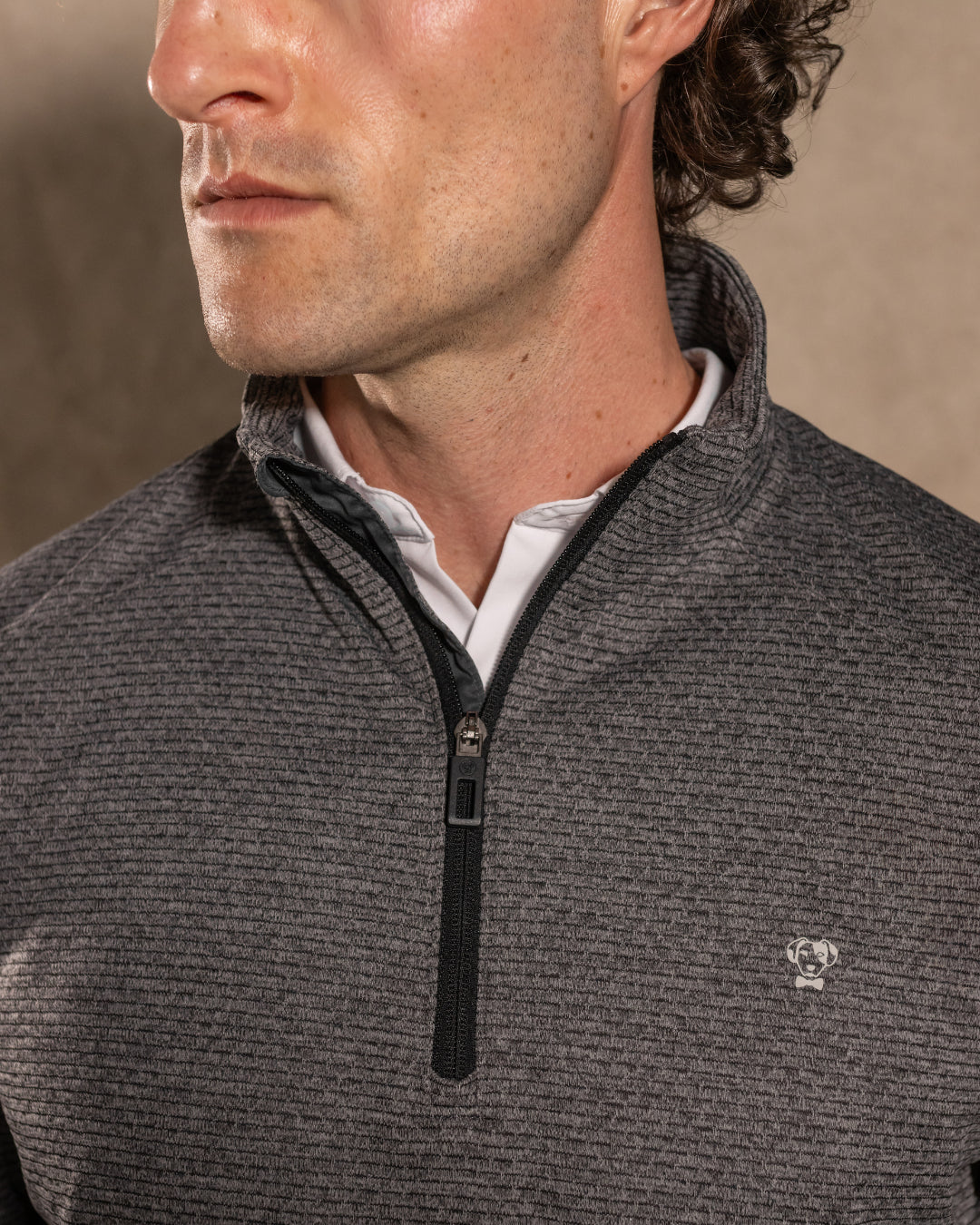 Halfzip Performance Gris Oscuro
