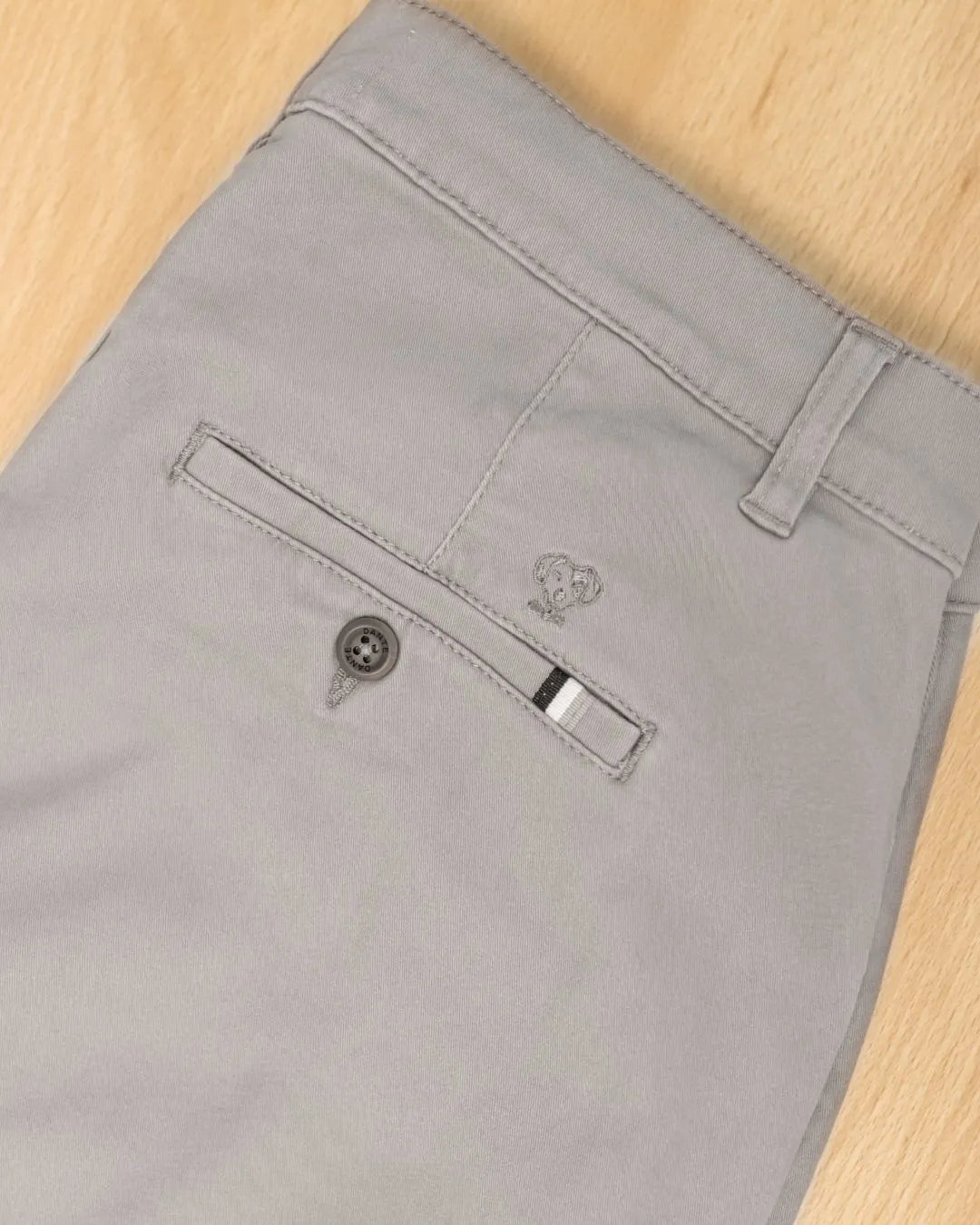 Pantalón Elastico Gris Claro