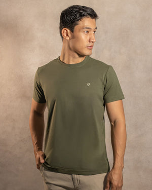 Camiseta Antimanchas Verde Militar - Talla Regular