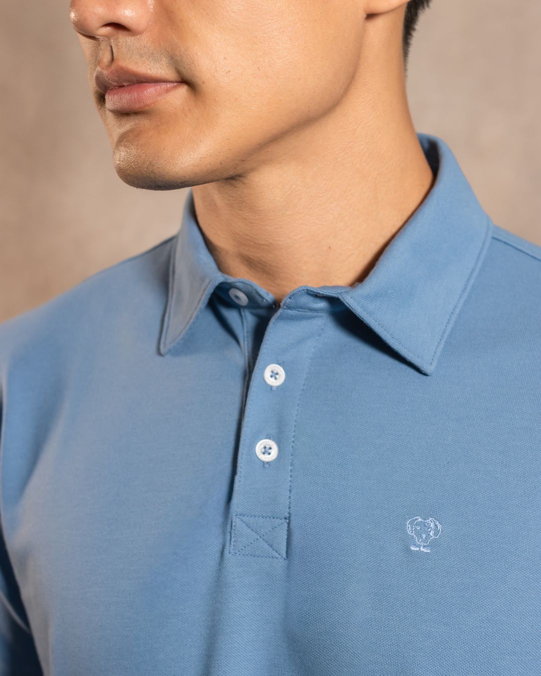 Polo Antimanchas Azul Chino