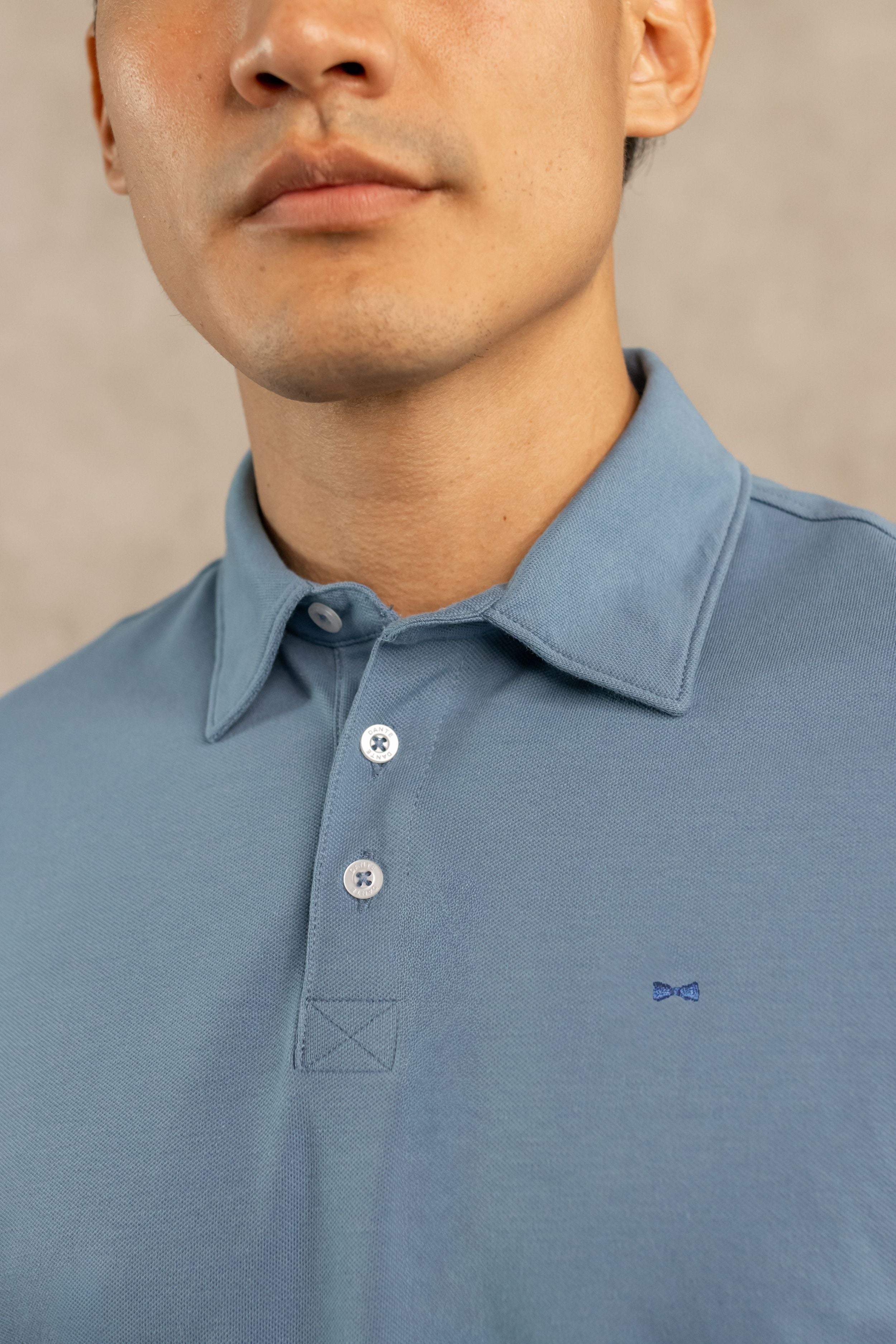 Polo Antimanchas Azul Chino