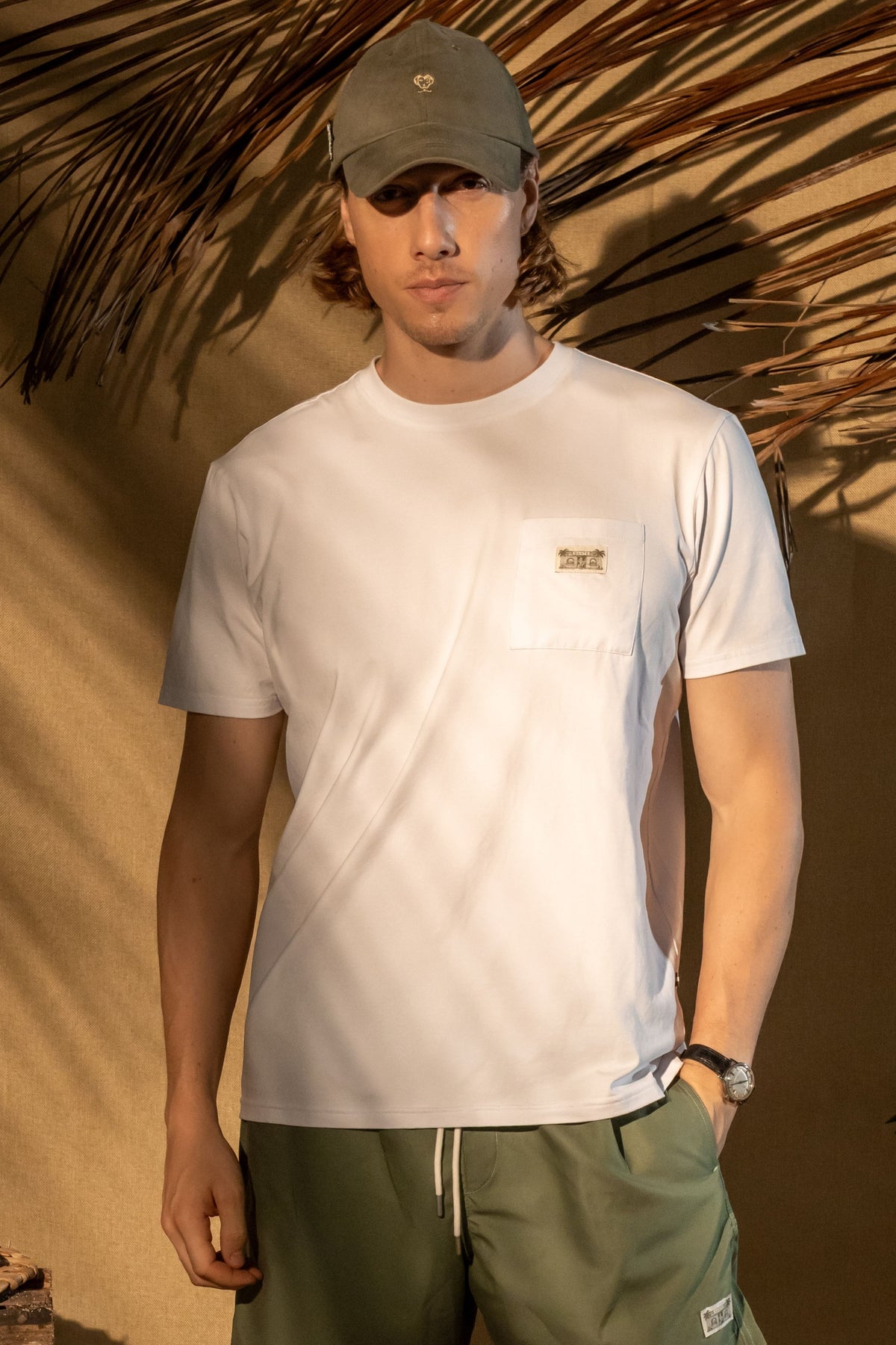 Camiseta Blanca Bolsillo Surf
