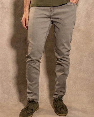 Jean Elastico Gris Claro - Slim Fit