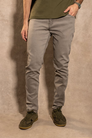 Jean Elastico Gris Claro - Slim Fit