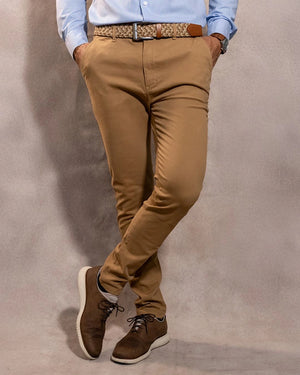 Pantalon Elastico Camel
