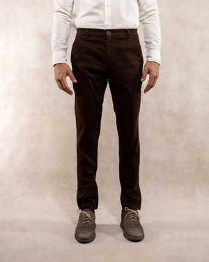 Pantalon Elastico Cafe  Oscuro
