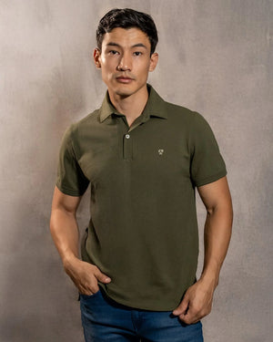 Polo Antimanchas Verde Militar