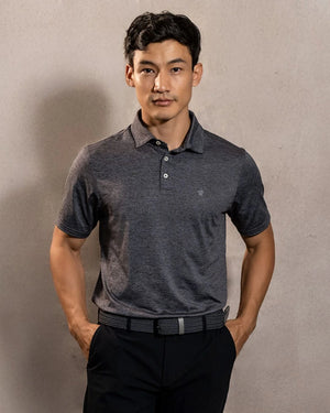 Polo Performance Antiarrugas Gris Jaspe