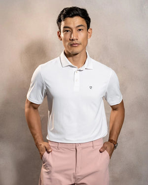 Polo Performance Antiarrugas Blanca